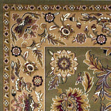 2' X 3' Green Taupe Machine Woven Floral Traditional Indoor Accent Rug - Homeroots - Flyclothing LLC