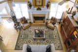 2' X 3' Green Taupe Machine Woven Floral Traditional Indoor Accent Rug - Homeroots - Flyclothing LLC