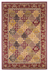 2' X 3' Red Machine Woven Traditional Quatrefoil Indoor Accent Rug - Homeroots - Flyclothing LLC