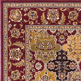 2' X 3' Red Machine Woven Traditional Quatrefoil Indoor Accent Rug - Homeroots - Flyclothing LLC
