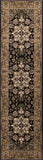 2' X 3' Black Beige Machine Woven Floral Medallion Indoor Accent Rug - Homeroots