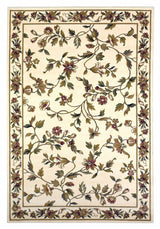 2' X 3' Ivory Machine Woven Floral Vines Indoor Accent Rug - Homeroots - Flyclothing LLC