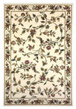 2' X 3' Ivory Machine Woven Floral Vines Indoor Accent Rug - Homeroots