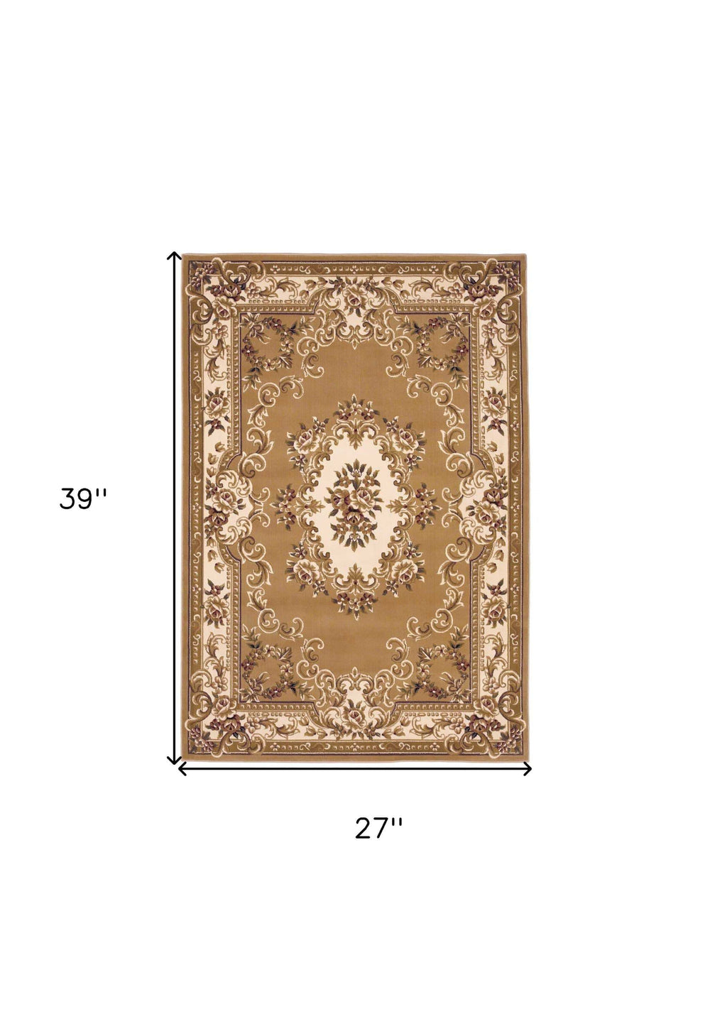 2' X 3' Polypropylene Beige Or Ivory Accent Rug - Homeroots - Flyclothing LLC