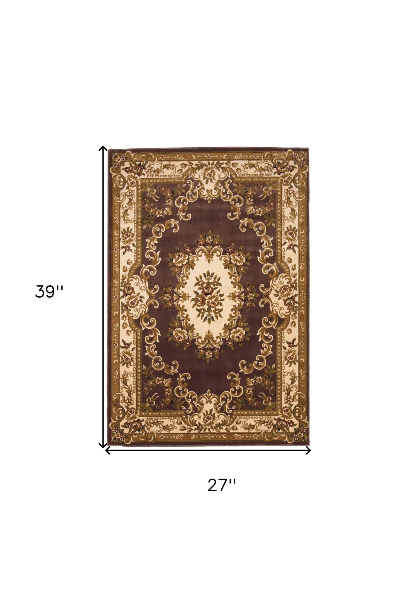 2' X 3' Polypropylene Plum Or Ivory Accent Rug - Homeroots - Flyclothing LLC