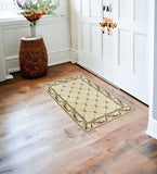 2' X 3' Polypropylene Ivory Accent Rug - Homeroots