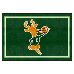 NBA Retro Milwaukee Bucks 5ft. x 8 ft. Plush Area Rug - Milwaukee Bucks