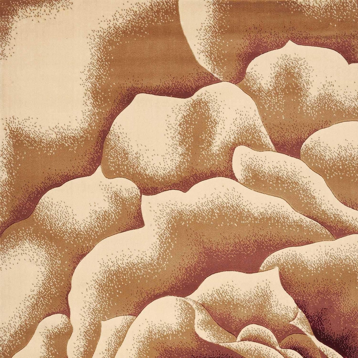 2' X 3' Ivory Machine Woven Hand Carved Oversized Floral Indoor Accent Rug - Homeroots - Flyclothing LLC