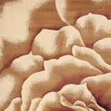 2' X 3' Ivory Machine Woven Hand Carved Oversized Floral Indoor Accent Rug - Homeroots - Flyclothing LLC