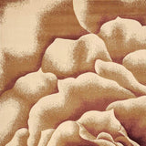 2' X 3' Ivory Machine Woven Hand Carved Oversized Floral Indoor Accent Rug - Homeroots - Flyclothing LLC