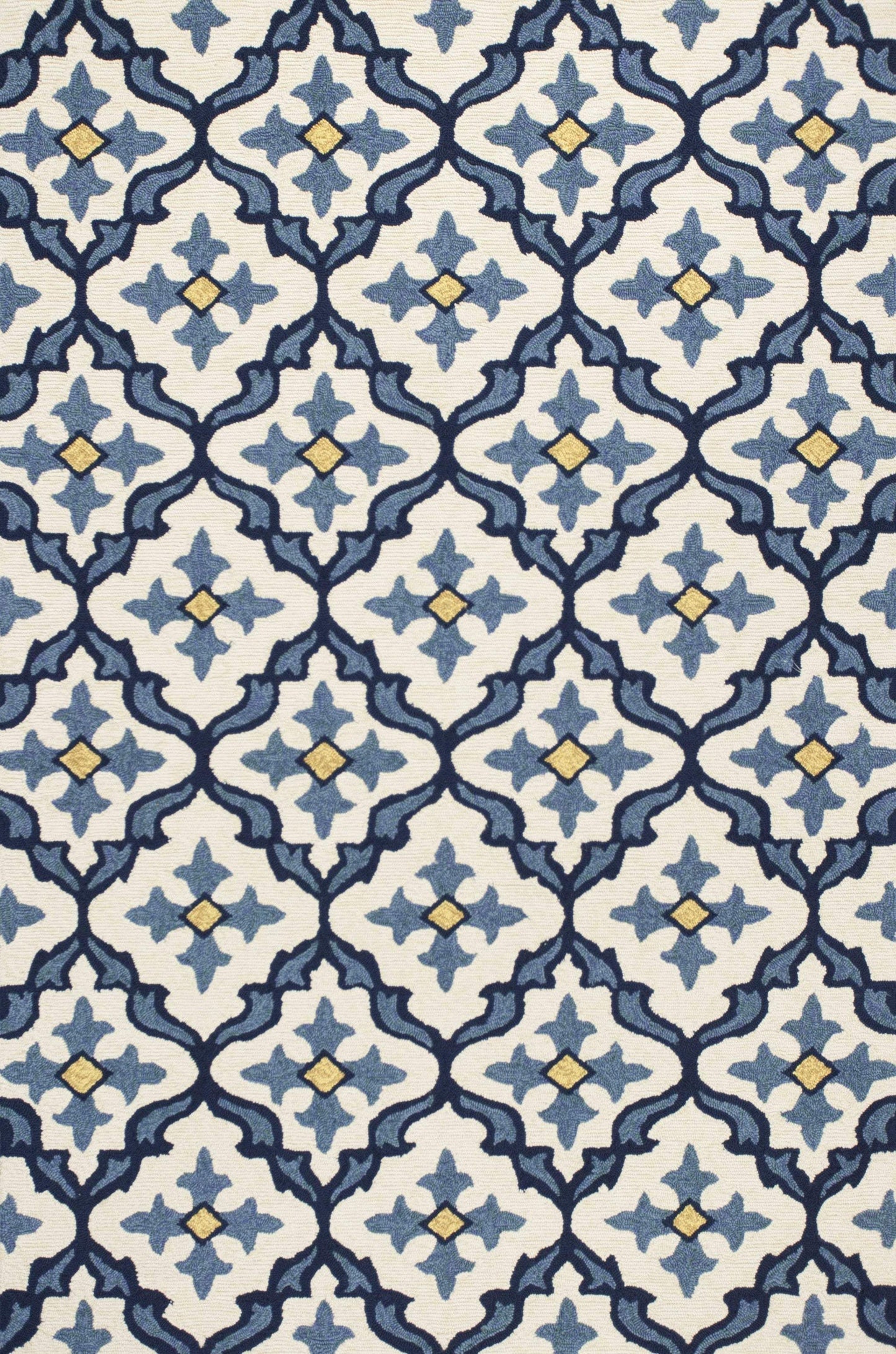2' X 3' Ivory and Blue Moroccan Handmade Indoor Outdoor Area Rug - Homeroots - Flyclothing LLC