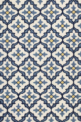 2' X 3' Ivory and Blue Moroccan Handmade Indoor Outdoor Area Rug - Homeroots - Flyclothing LLC