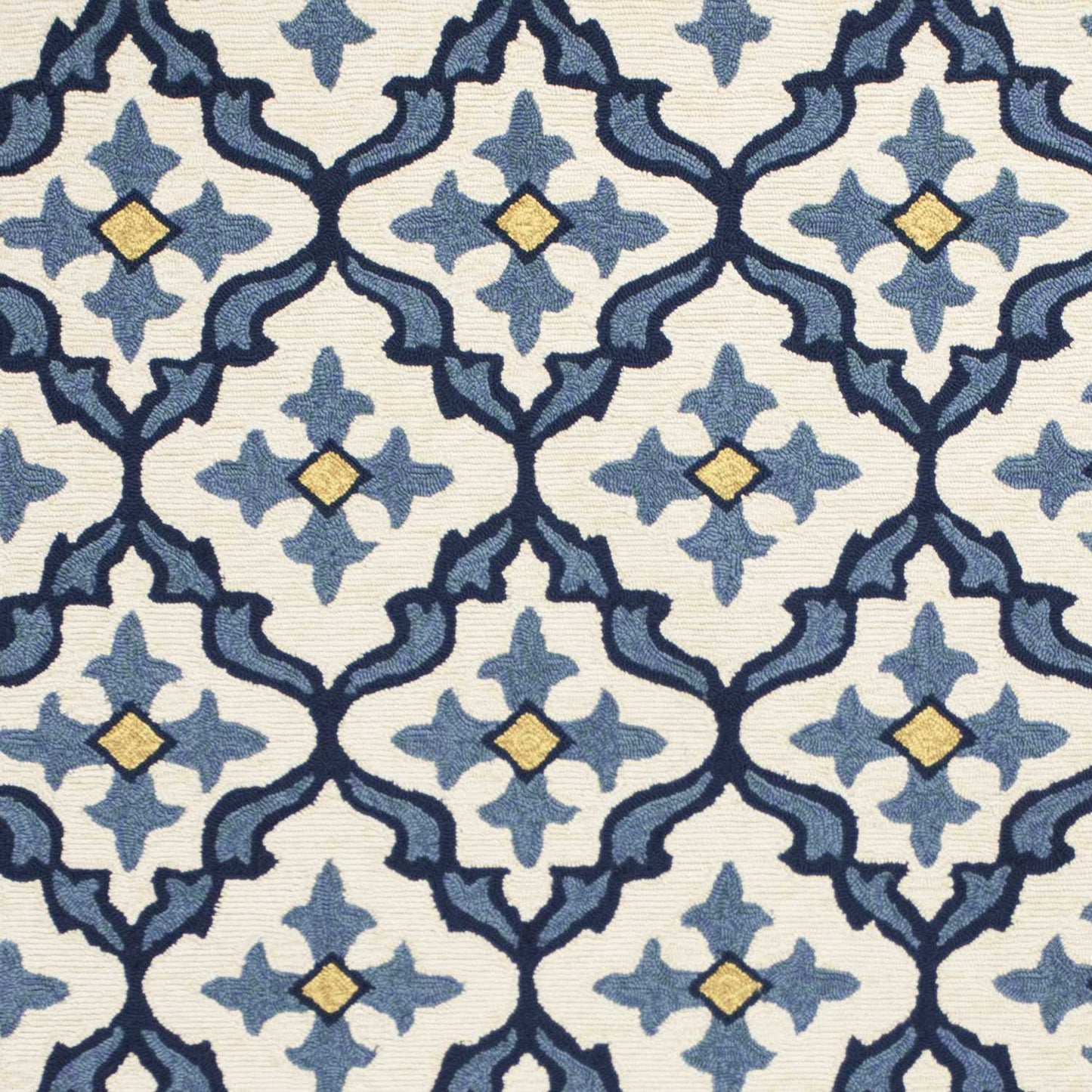 2' X 3' Ivory and Blue Moroccan Handmade Indoor Outdoor Area Rug - Homeroots - Flyclothing LLC