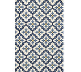 2' X 3' Ivory and Blue Moroccan Handmade Indoor Outdoor Area Rug - Homeroots