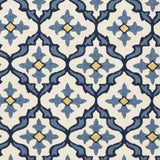 2' X 3' Ivory and Blue Moroccan Handmade Indoor Outdoor Area Rug - Homeroots