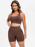 Scoop Neck Wide Strap Top and Shorts Active Set - Trendsi - Flyclothing LLC