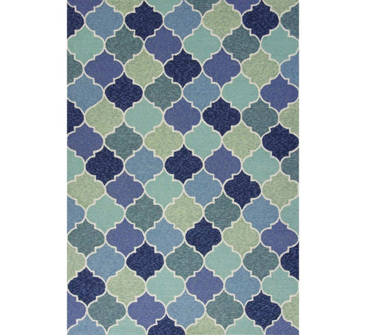 2' X 3' Blue Quatrefoil Hand Tufted Area Rug - Homeroots - Flyclothing LLC