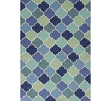 2' X 3' Blue Quatrefoil Hand Tufted Area Rug - Homeroots