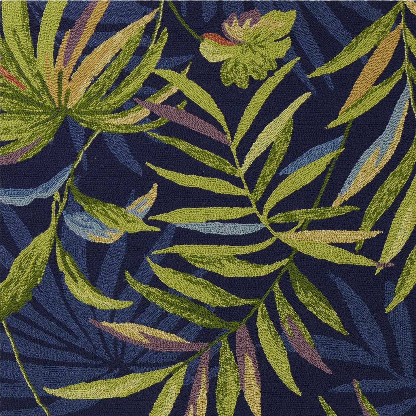 2' X 3' Blue Floral Handmade Indoor Outdoor Area Rug - Homeroots - Flyclothing LLC