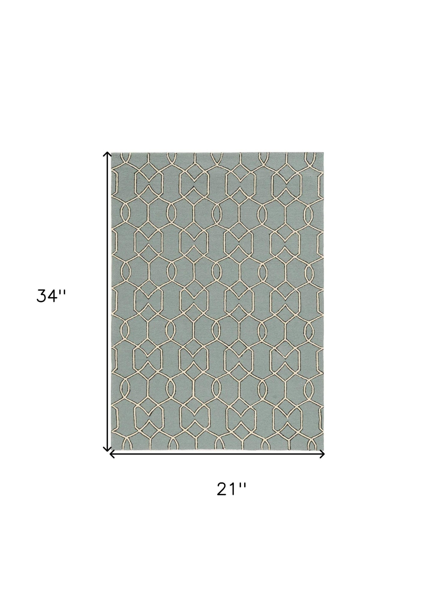 2' X 3' Green and Ivory Hand Hooked Area Rug - Homeroots - Flyclothing LLC