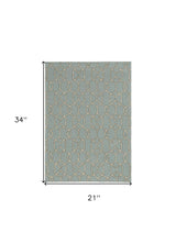 2' X 3' Green and Ivory Hand Hooked Area Rug - Homeroots - Flyclothing LLC