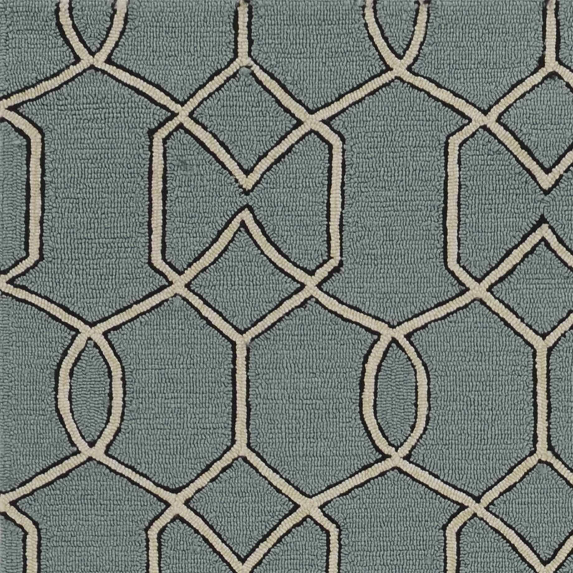 2' X 3' Green and Ivory Hand Hooked Area Rug - Homeroots - Flyclothing LLC