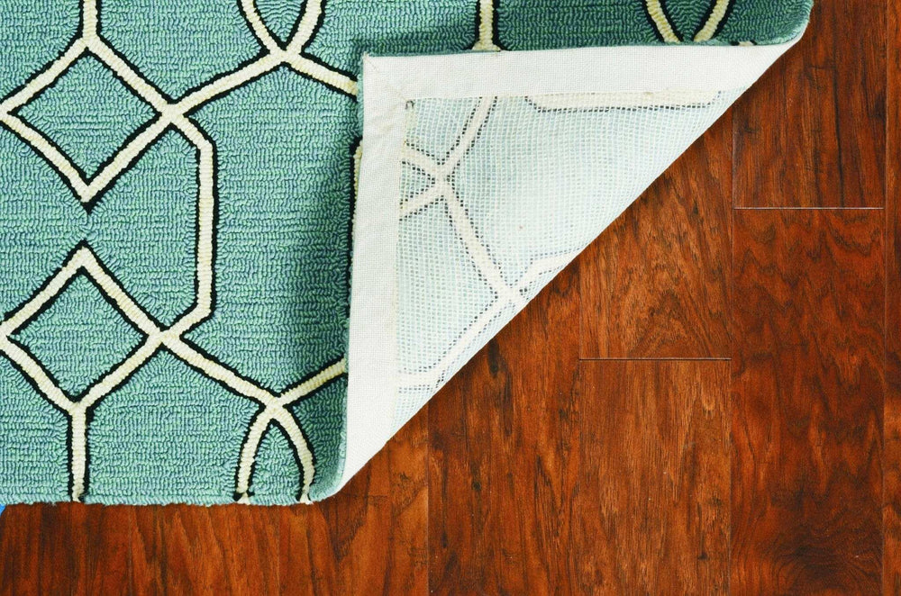 2' X 3' Green and Ivory Hand Hooked Area Rug - Homeroots - Flyclothing LLC