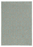 2' X 3' Green and Ivory Hand Hooked Area Rug - Homeroots