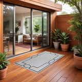 2' X 3' Ivory Indoor Outdoor Area Rug - Homeroots