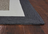 2' X 3' Charcoal Hand Hooked Area Rug - Homeroots - Flyclothing LLC