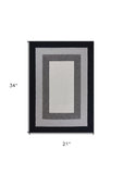 2' X 3' Charcoal Hand Hooked Area Rug - Homeroots