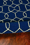 2' X 3' Navy Blue Hand Hooked Area Rug - Homeroots - Flyclothing LLC