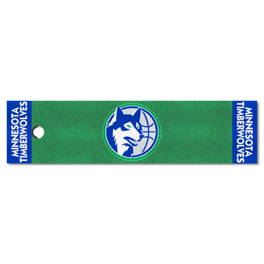 NBA Retro Minnesota Timberwolves Putting Green Mat - 1.5ft. x 6ft. - Minnesota Timberwolves