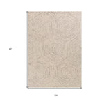 2' X 4' Ivory Wool Hand Tufted Area Rug - Homeroots