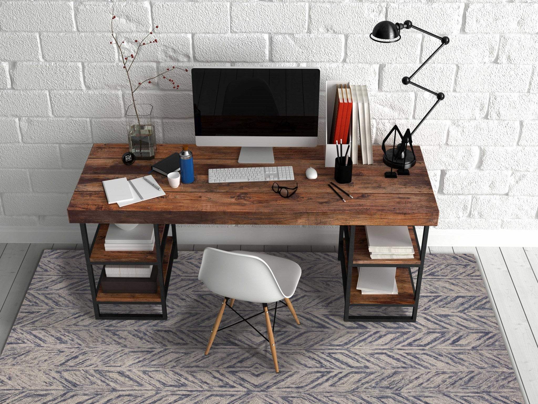 2' X 4' Blue Wool Hand Tufted Area Rug - Homeroots - Flyclothing LLC