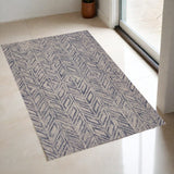 2' X 4' Blue Wool Hand Tufted Area Rug - Homeroots