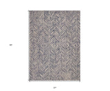 2' X 4' Blue Wool Hand Tufted Area Rug - Homeroots