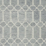 2' X 4' Blue Wool Geometric Hand Tufted Area Rug - Homeroots
