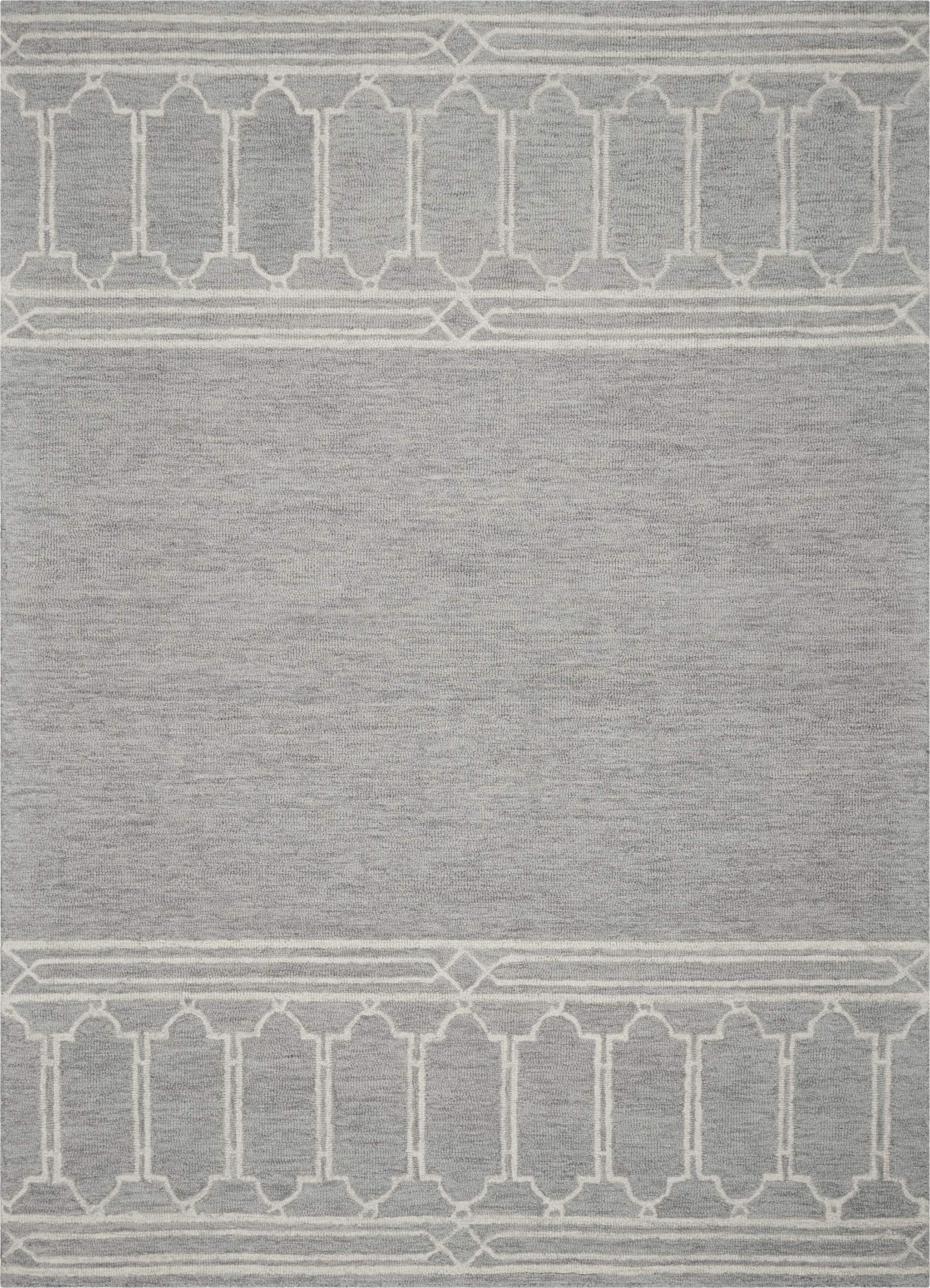 2' X 4' Gray Wool Ogee Hand Tufted Area Rug - Homeroots - Flyclothing LLC