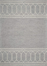 2' X 4' Gray Wool Ogee Hand Tufted Area Rug - Homeroots - Flyclothing LLC