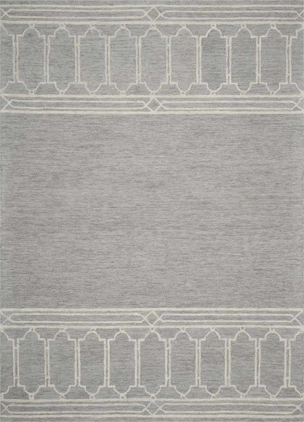 2' X 4' Gray Wool Ogee Hand Tufted Area Rug - Homeroots - Flyclothing LLC