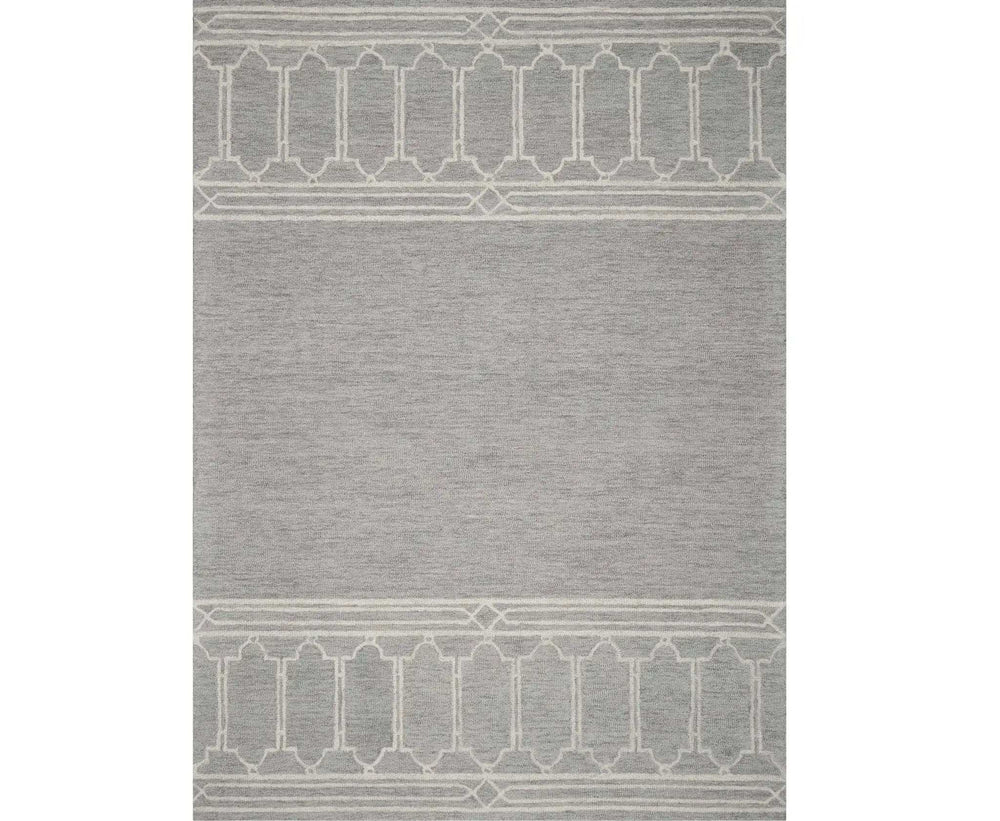 2' X 4' Gray Wool Ogee Hand Tufted Area Rug - Homeroots - Flyclothing LLC