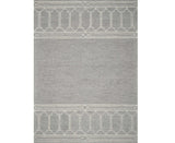2' X 4' Gray Wool Ogee Hand Tufted Area Rug - Homeroots