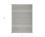 2' X 4' Gray Wool Ogee Hand Tufted Area Rug - Homeroots
