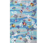 2' X 4' Blue Fish and Coral Hand Tufted Area Rug - Homeroots