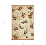 2' X 4' Beige Hand Tufted Area Rug - Homeroots