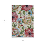 2' X 4' Sand Beige Hand Tufted Area Rug - Homeroots