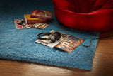 2' X 4' Polyester Highlighter Blue Area Rug - Homeroots - Flyclothing LLC