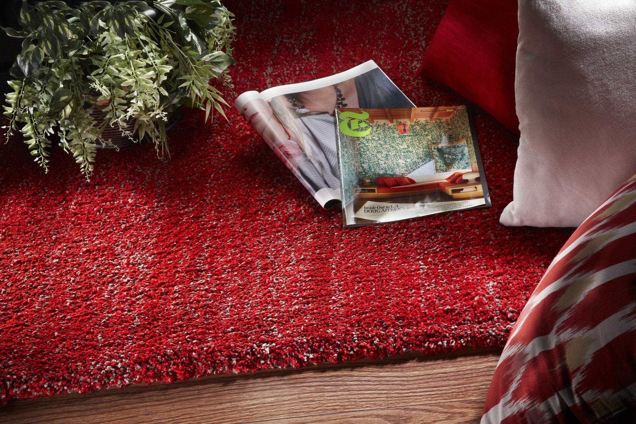 2' X 4' Polyester Red Heather Area Rug - Homeroots - Flyclothing LLC