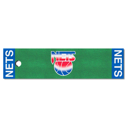 NBA Retro New Jersey Nets Putting Green Mat - 1.5ft. x 6ft. - New Jersey Nets